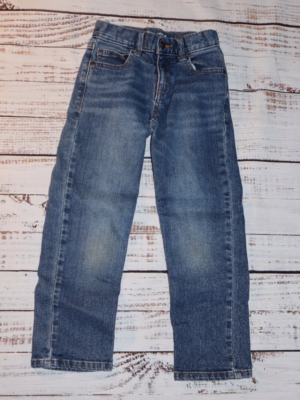 Wonder Nation Boys Relaxed Jeans Size 7 Slim Adjustable Waist Denim Pants